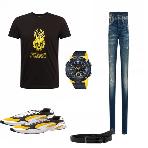 Gelb T-Shirt & Top T-Shirt Diesel kombinieren