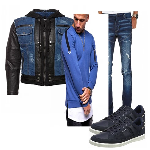 Blau Schuh Sneaker Jack & Jones kombinieren
