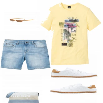Outfit mit Weiß Schal Bonprix "Diesel New"