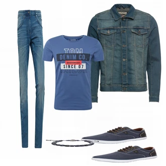 Outfit mit Blau Sneaker Tom Tailor "Diesel"