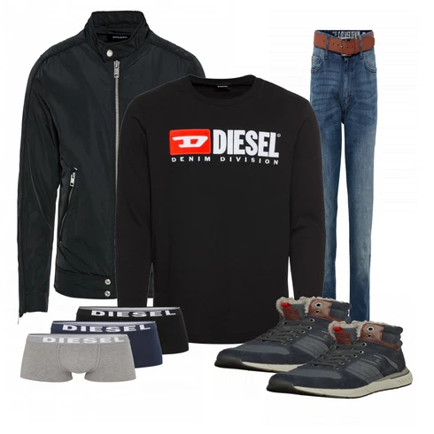 Grau Unterhose Diesel kombinieren mit Grau Unterwäsche Unterhose Diesel