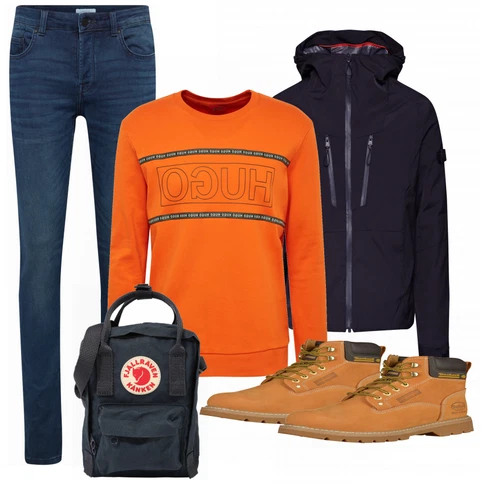 Orange Schuh Stiefel Dockers by Gerli kombinieren