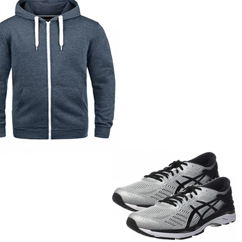Grau Schuh Asics kombinieren