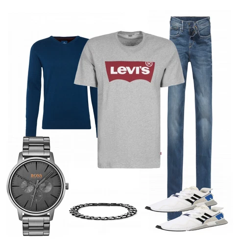 Weiß/Blau Jeans Pepe Jeans kombinieren
