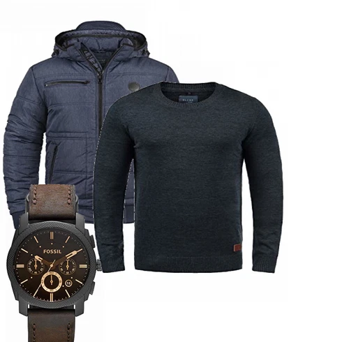 Blau Overall/Winter Parka Blend kombinieren