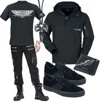 Outfit mit Blau T-Shirt Top Gun "Einzigartiger Look"