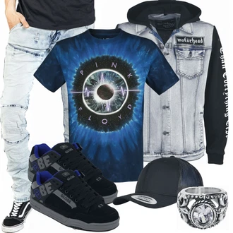 Outfit mit Mischfarben Sneaker Globe "Einzigartiger Look"