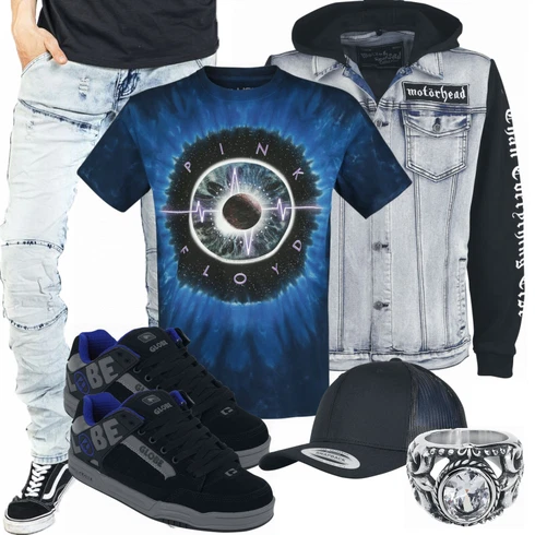 Mischfarben Schuh Sneaker Globe kombinieren