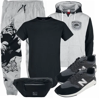 Outfit mit Blau Sneaker New Balance "Einzigartiger Look"
