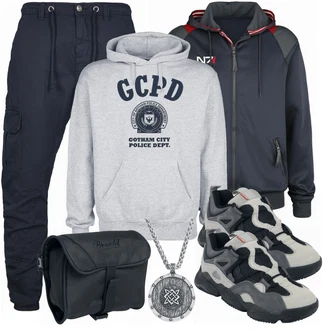 Outfit mit Grau Batman "Einzigartiger Look"