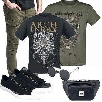 Outfit mit Blau Sneaker Converse "Einzigartiger Look"