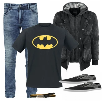 Outfit mit Grau Sneaker Volcom "EMP Batman"
