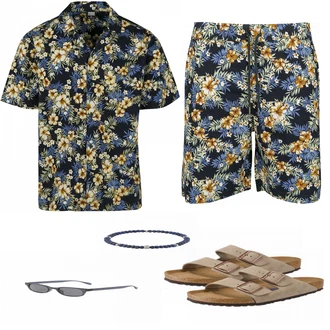 Outfit mit Grün HausSchuh Birkenstock "EMP Beach"