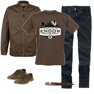 Outfit mit Mischfarben Hausschuh Ecco "EMP Braun"