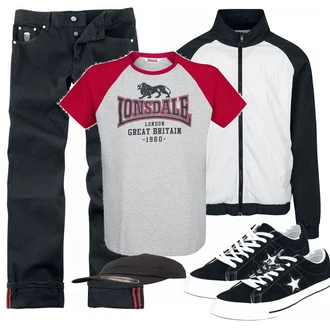 Outfit mit Blau Sneaker Converse "EMP cool"
