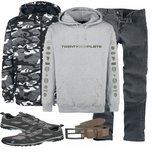 Grau Sportschuh Jack Wolfskin kombinieren