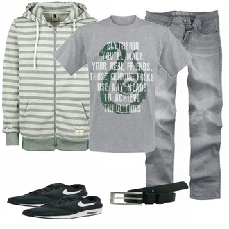 Outfit mit Grün Sneaker Nike "EMP Gray"