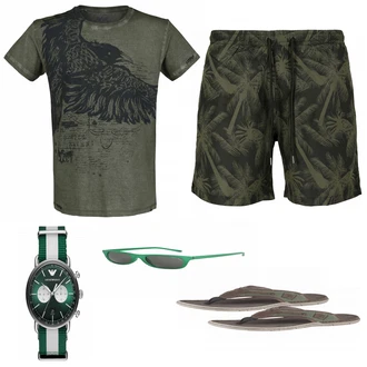 Outfit mit Grau Hausschuh Josef Seibel "EMP Green"