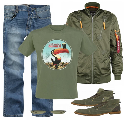 Grün Stiefel Bullboxer kombinieren