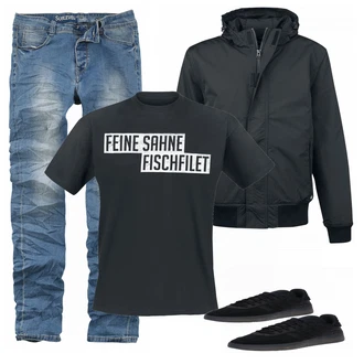 Outfit mit Schwarz Schuh Sneaker Adidas "EMP"
