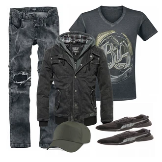 Outfit mit Blau Sneaker Puma "EMP LOOK"