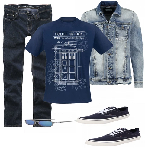 Blau Sneaker Tommy Jeans kombinieren