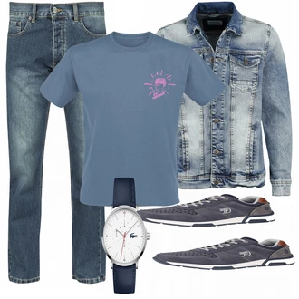 Outfit mit Braun Sneaker Tom Tailor "EMP Mix"