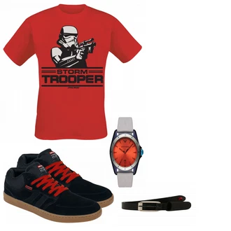 Outfit mit Rot Gürtel Diesel "EMP Red"