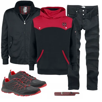Outfit mit Rot Deadpool "EMP Red"