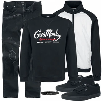 Outfit mit Schwarz Sneaker Vans "EMP Style"