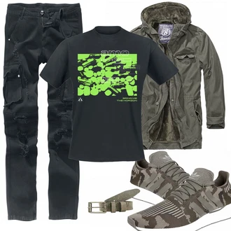 Outfit mit Grau Brandit "EMP Style"