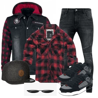Outfit mit Blau Hut Volcom "EMPSTYLE"