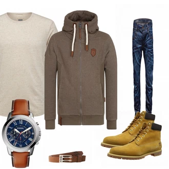Outfit mit Rot Gürtel Diesel "EndOfSummer"
