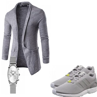 Outfit mit Grau Schuh Adidas "Eutychos"