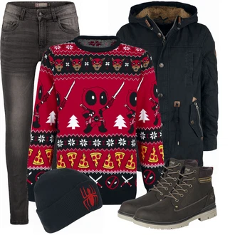 Outfit mit Rot Unkategorisiert Deadpool "Exklusiver Look für den Winter"