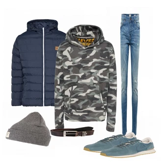 Winter Outfits mit Braun Gürtel Tom Tailor "feel"