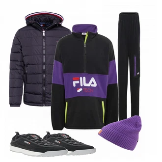 Outfit mit Lila Hose Fila, Lila Hut KnowledgeCotton Apparel "FILA"