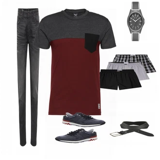 Outfit mit Schwarz Unterhose Calvin Klein underwear "FLORIS VAN BOMMEL"