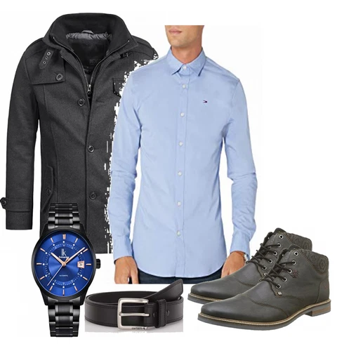 Blau Overall/Wintermantel/Winter Parka Indicode Jeans kombinieren