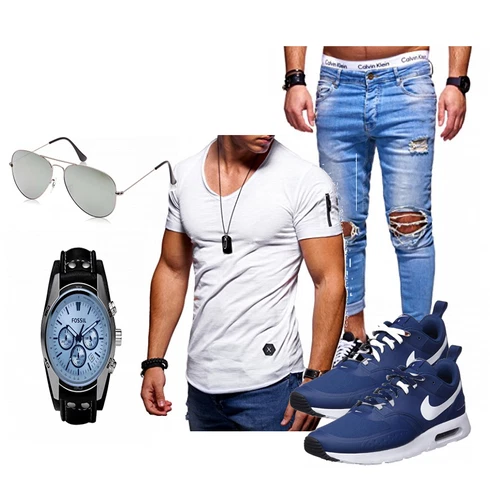 T-Shirt Ombre-eight kombinieren mit Blau Trachtenmode Nike