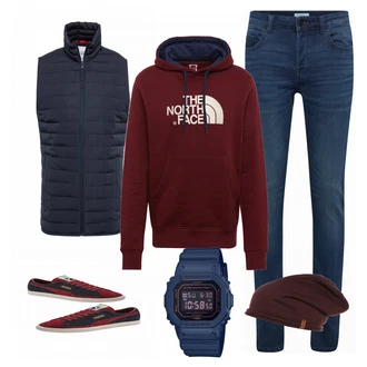 Outfit mit Blau Sneaker Puma "Freizeit Look"