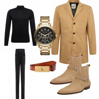Outfit mit Schwarz Strickjacke Drykorn "Freizeit Outfit"