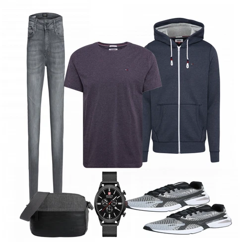Grau Schuh Sneaker Nike Sportswear kombinieren