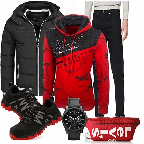 Blau Winter Parka/Regenjacke Indicode Jeans kombinieren
