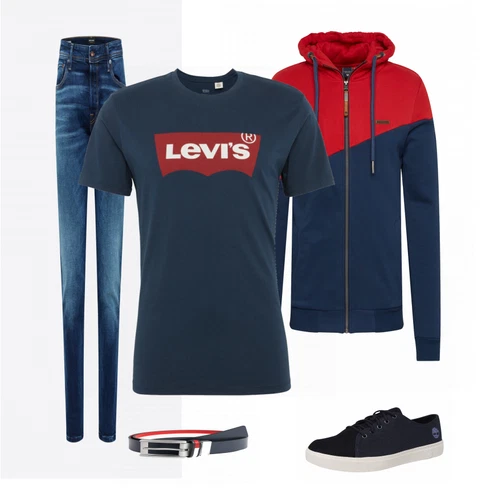 Blau/Weiß Hose Jack & Jones kombinieren
