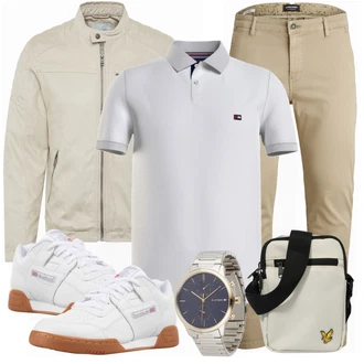 Outfit mit Weiß/Grau Unkategorisiert Tommy Hilfiger "Freizeit Outfit"