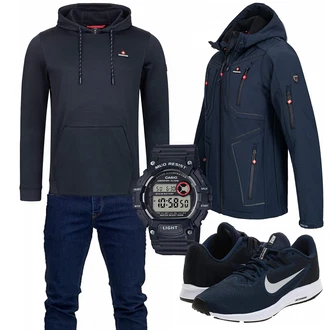 Outfit mit Blau Schuh Nike "Freizeit Outfit"