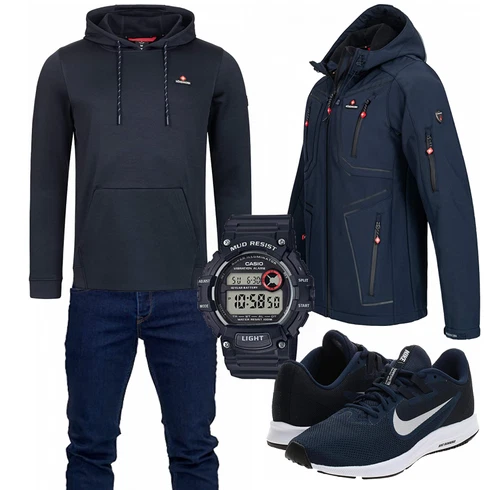Blau Schuh Casio kombinieren