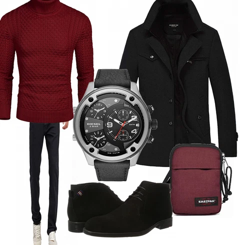 Rot Overall/Jacke Winter Parka COOFANDY kombinieren