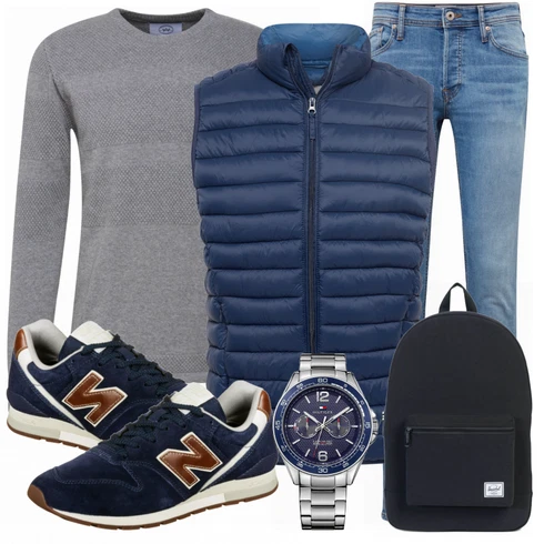 Blau Rucksack Herschel kombinieren